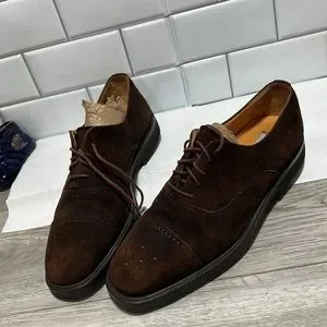 Mezlan Solana Semi Brogue Capped toe Suede Leather Mens  size 10  made in ?? Amazon.com | Mezlan - Soka - Men main image 3